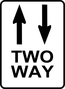 two-way sign